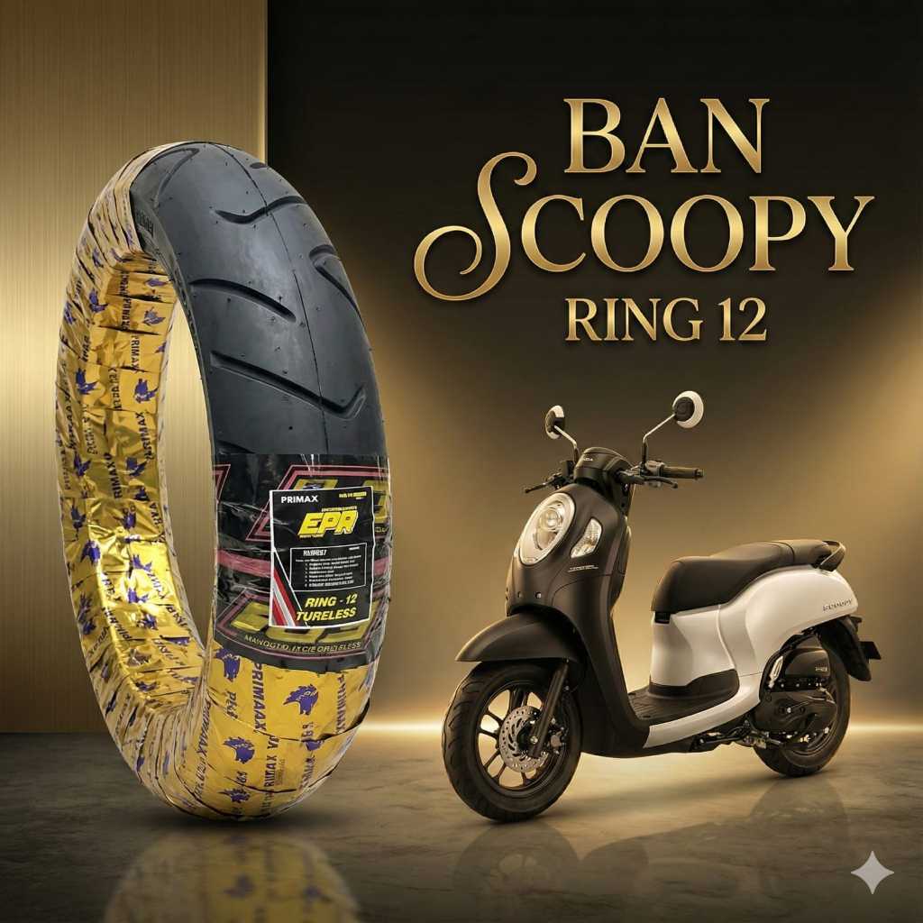 Ban Luar Matic Tubles Ring 12 100/90 & 110/90 Scoopy Genio Dll Ban Vulkanisir Fullpres Pabrik
