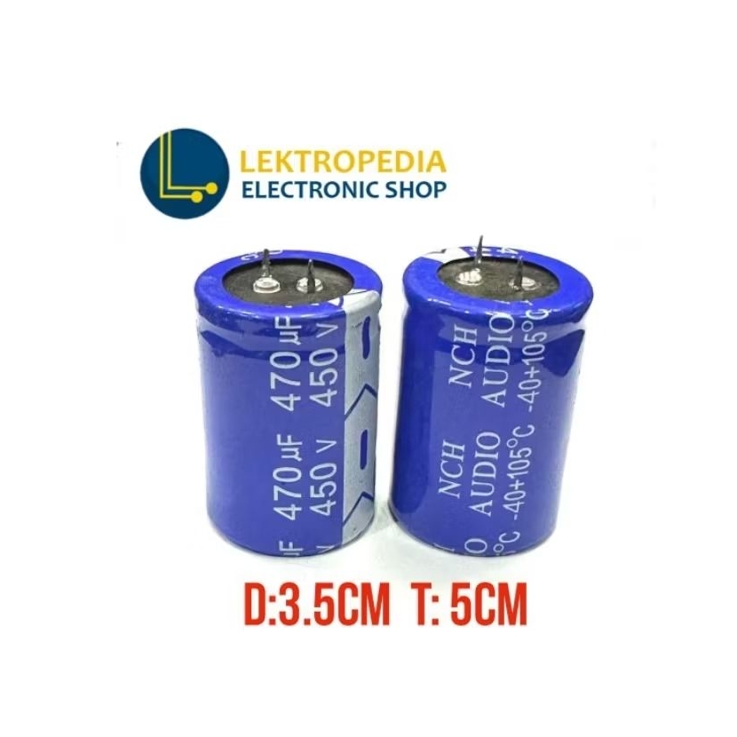 Elco 470uf 450v Kapasitor 470 uf mikro 450 v volt Elko 450volt