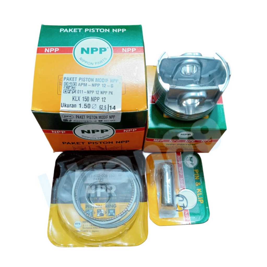 PISTON KIT DOME SEHER PAKET CUSTOM RUBAHAN KLX 150 NPP 12 PEN 14 61 61.5 62 62.5 63