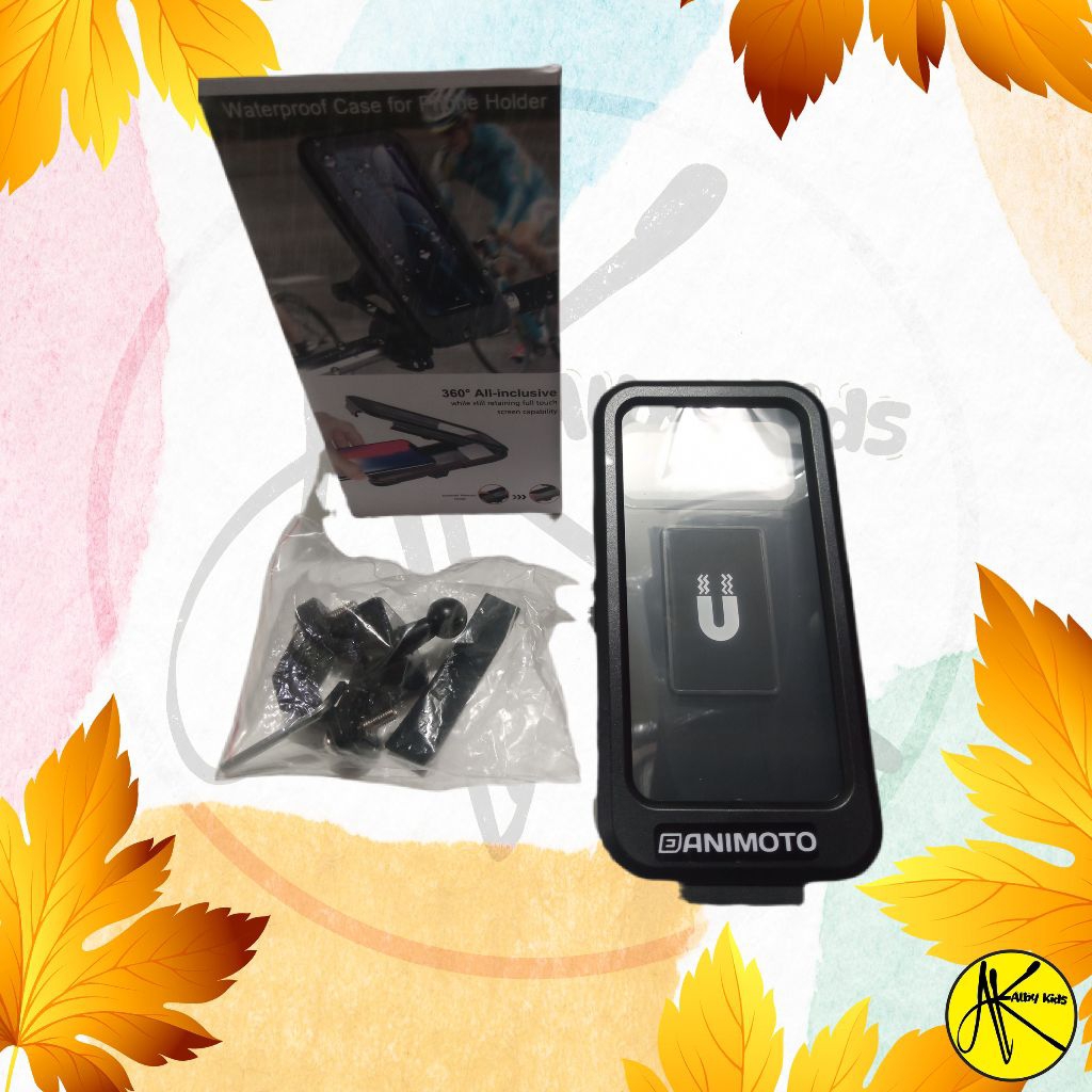Holder HP Waterproof Anti Air Hujan Universal Bahan ABS Spion Stang Motor New Nmax Vario PCX...