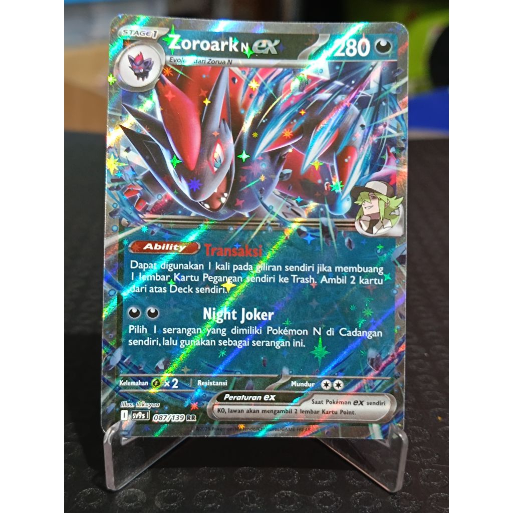kartu pokemon TCG ori Indonesia Zoroark N ex RR