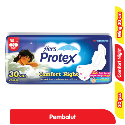 Hers Protex Pembalut Wanita Wing Malam 30 cm 20 pcs