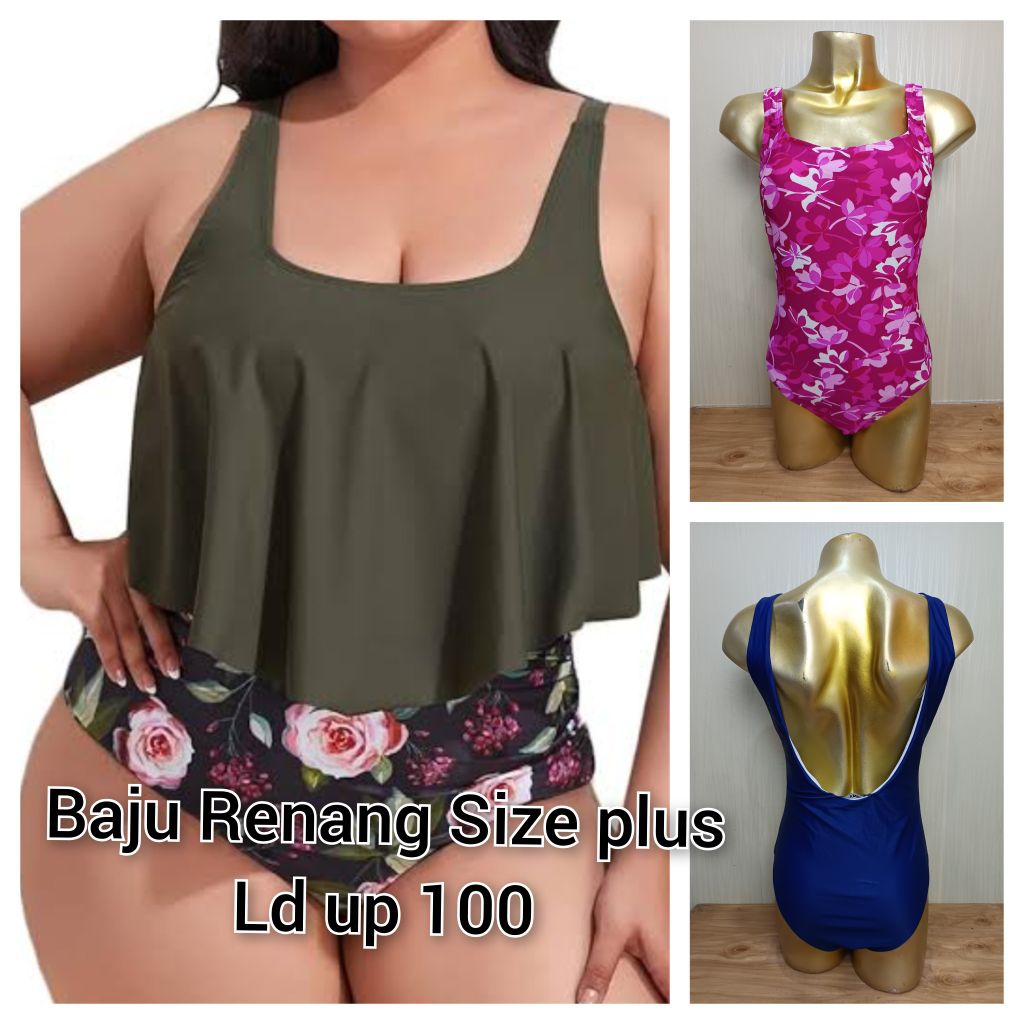 Baju Renang wanita size plus, baju renang jumbo, swimsuit