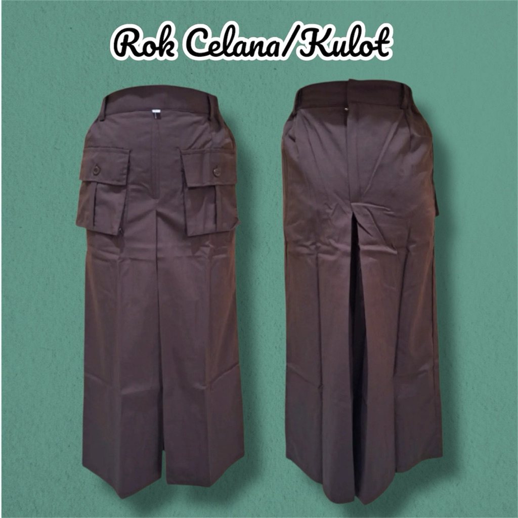 Rok Celana Kulot Seragam Pramuka Panjang Anak SD Perempuan - Rok Kulot Pramuka Panjang