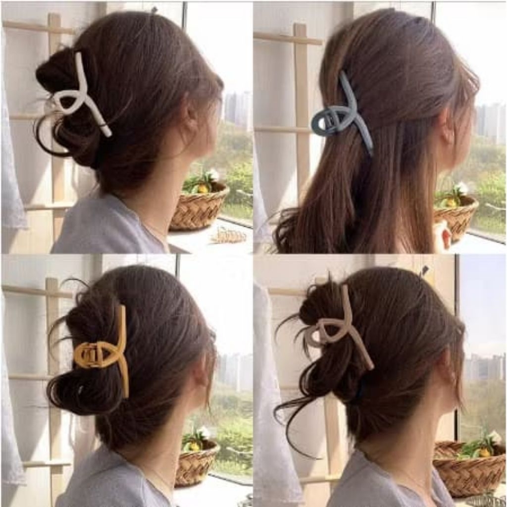 Jedai Rambut Korea Doff Twist X Jepit Rambut Wanita Jedai Rambut Wanita Kekinian