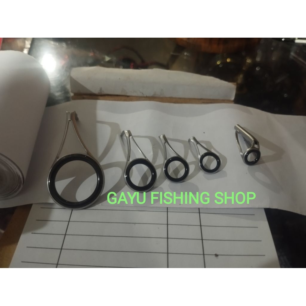 Ring fuji costum joran tegek baramundi satu set isi 5.pcs