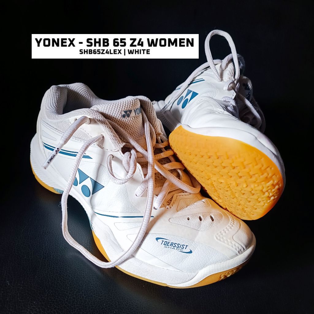 Sepatu Badminton / Bulutangkis Original YONEX Power Cushion SHB 65 Z4 SHB65Z4LEX Women White Ukuran 