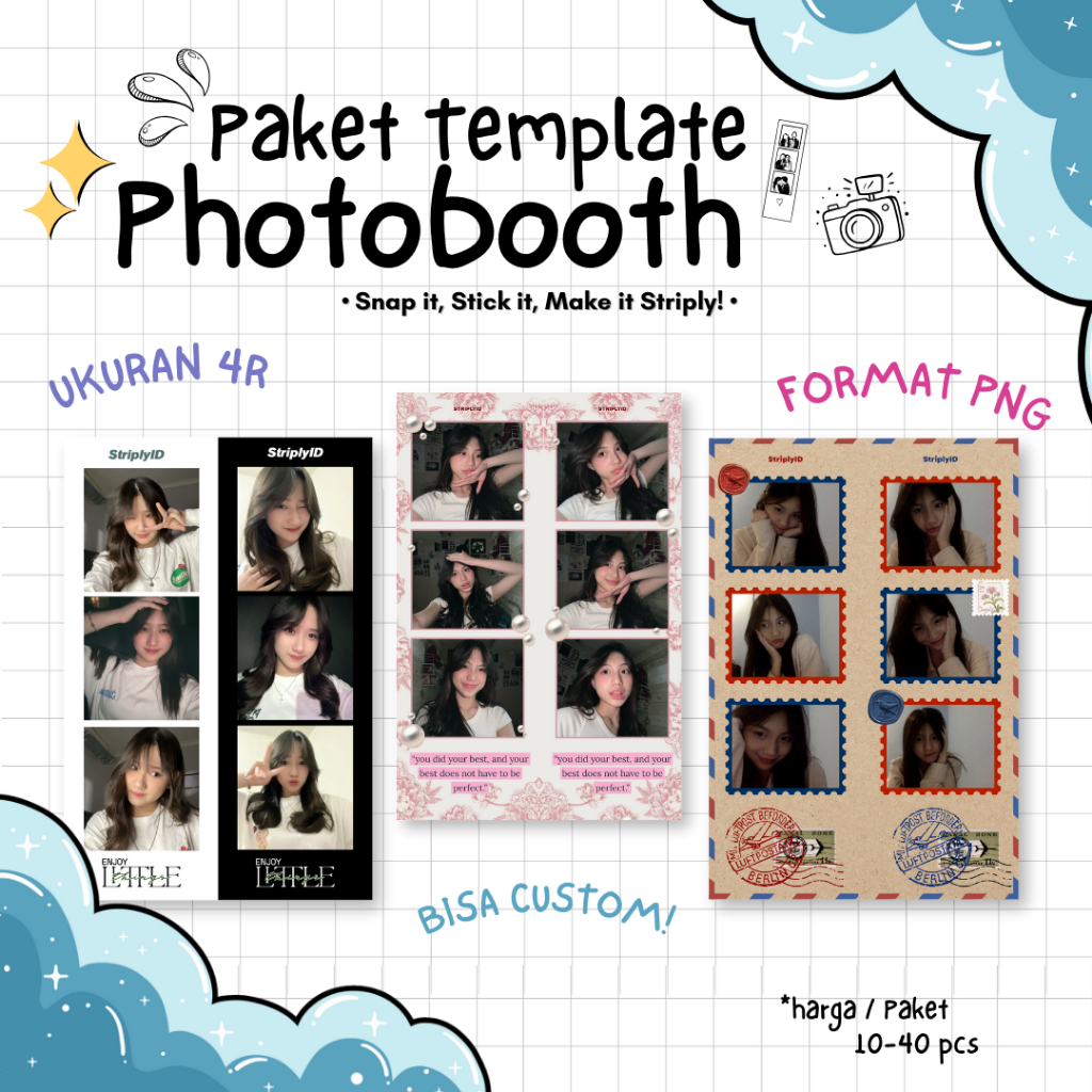 PAKET TEMPLATE PHOTOBOOTH/PHOTOSTRIP UNTUK USAHA PHOTOBOOTH (BISA CUSTOM)