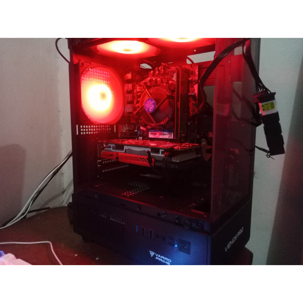 PC GAMING Intel Core i5 10400F Lengkap Monitor+Keyboard Mouse Mantap