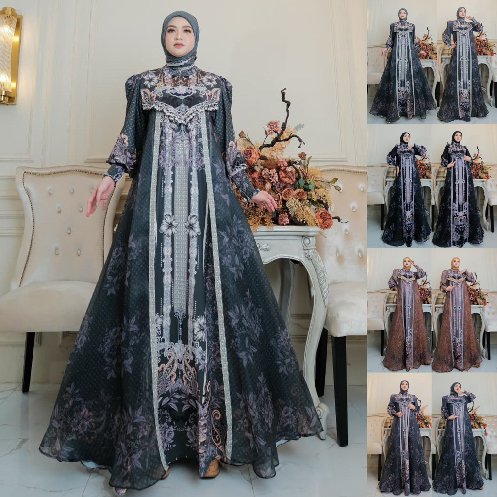 Rania Series Original by Alya Syari | Dress Set Scarf