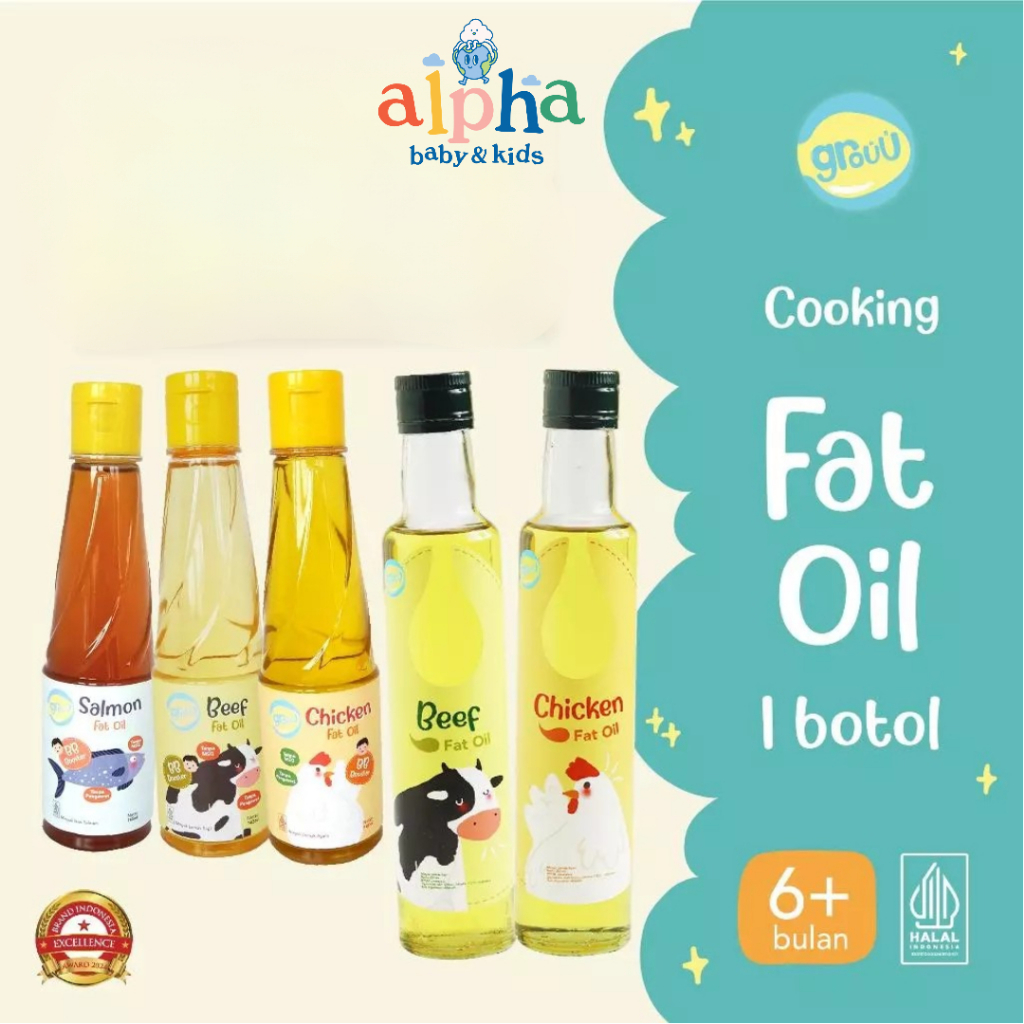 GROUU - Fat Oil / Minyak Lemak - MPASI BB Booster (Chicken Fat, Beef Fat, Salmon Fat)