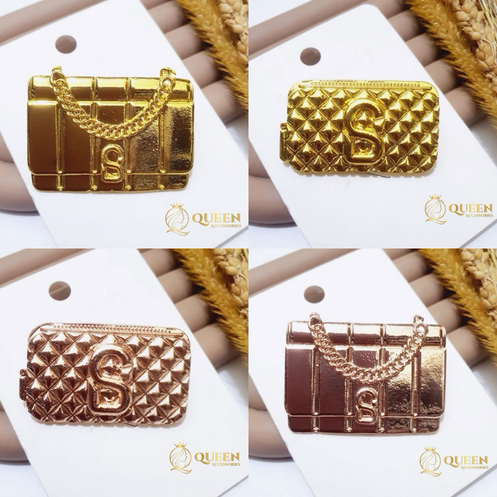 Brooch Button Scarves  / Bros Button Model Tas / Bros Tas Logo B / Bros Cantik / Bros Hijab / Bros B