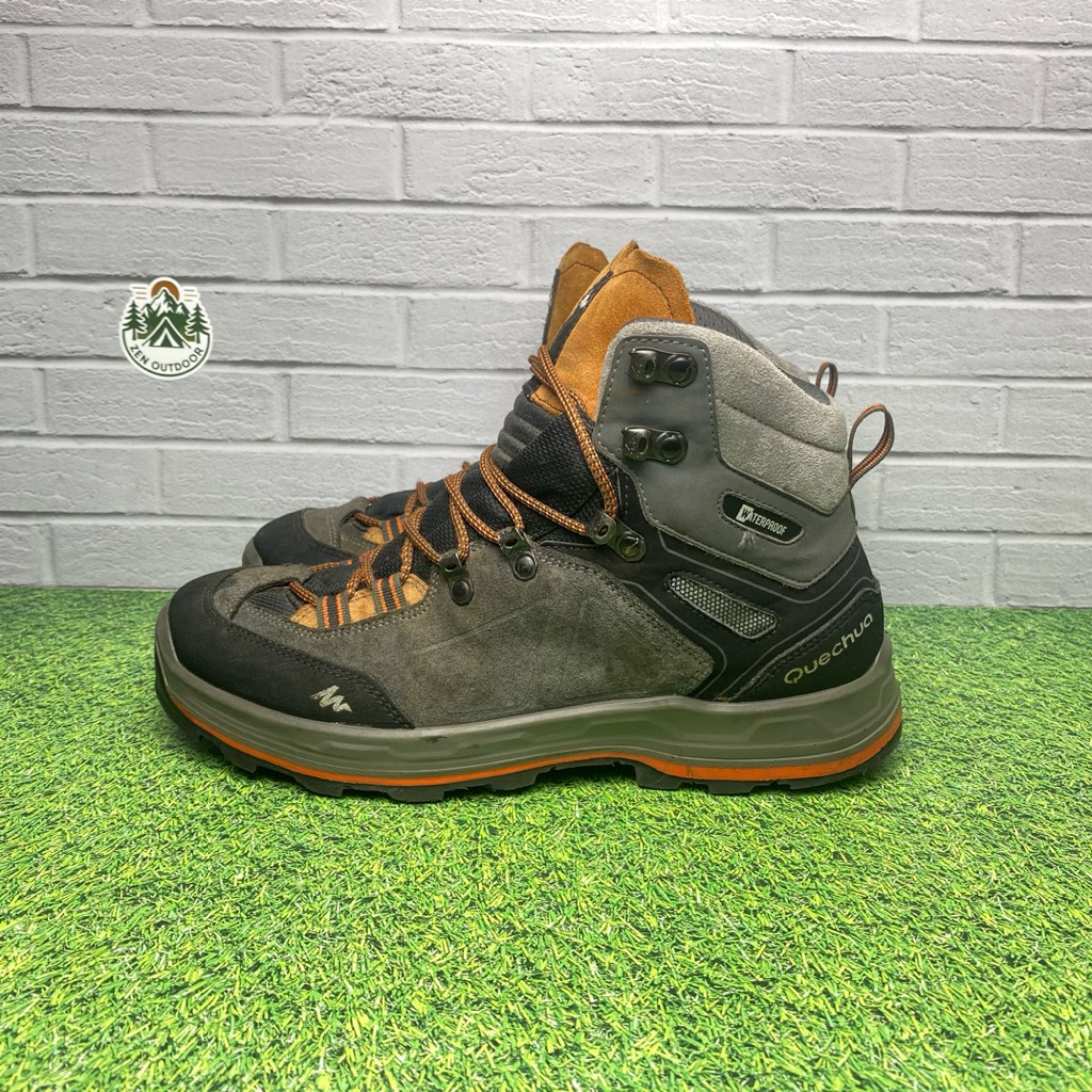 sepatu outdoor hiking quechua forclas Dechatlon mt-100 waterproof Size 42