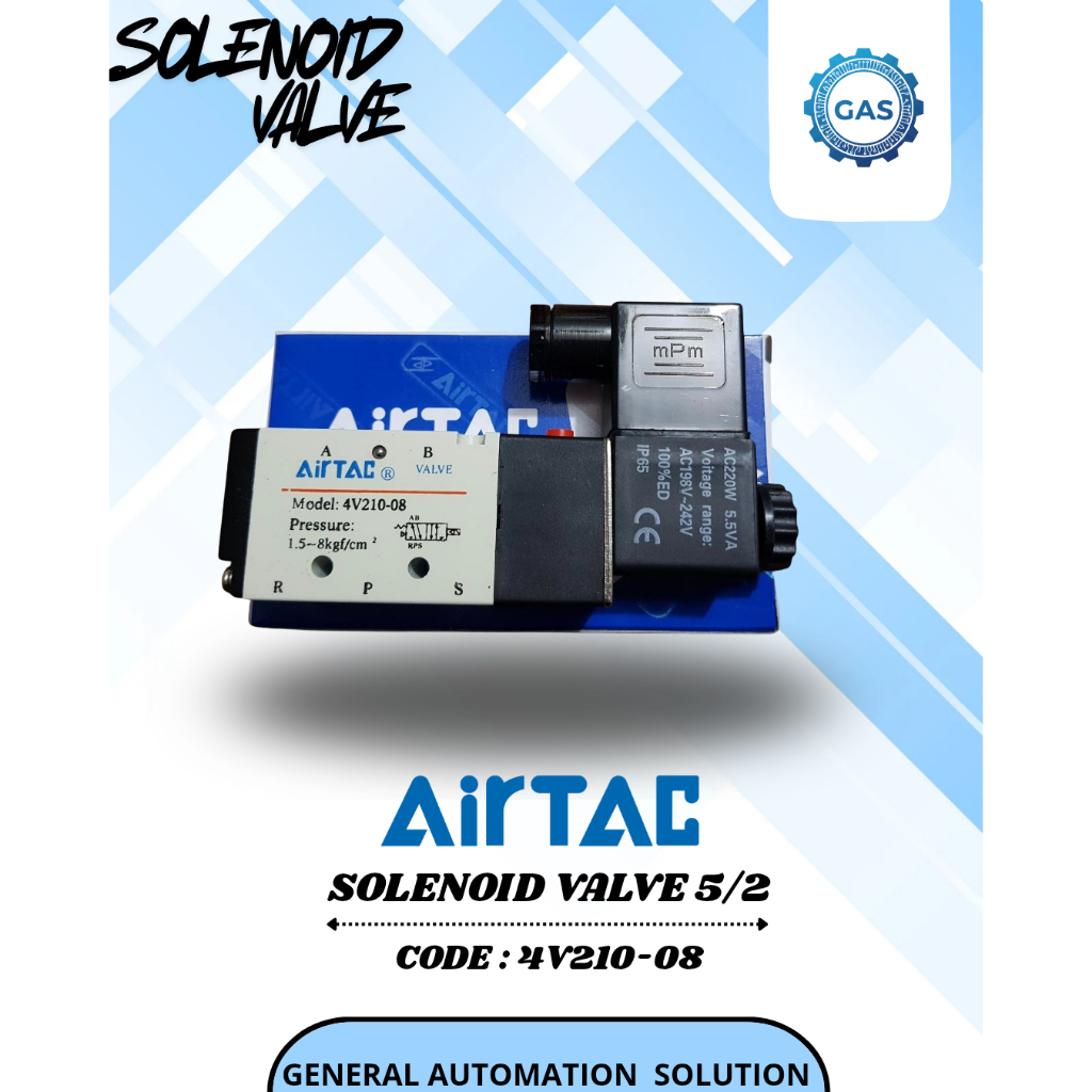 AIRTAC SOLENOID VALVE 4V210-08 PNEUMATIC