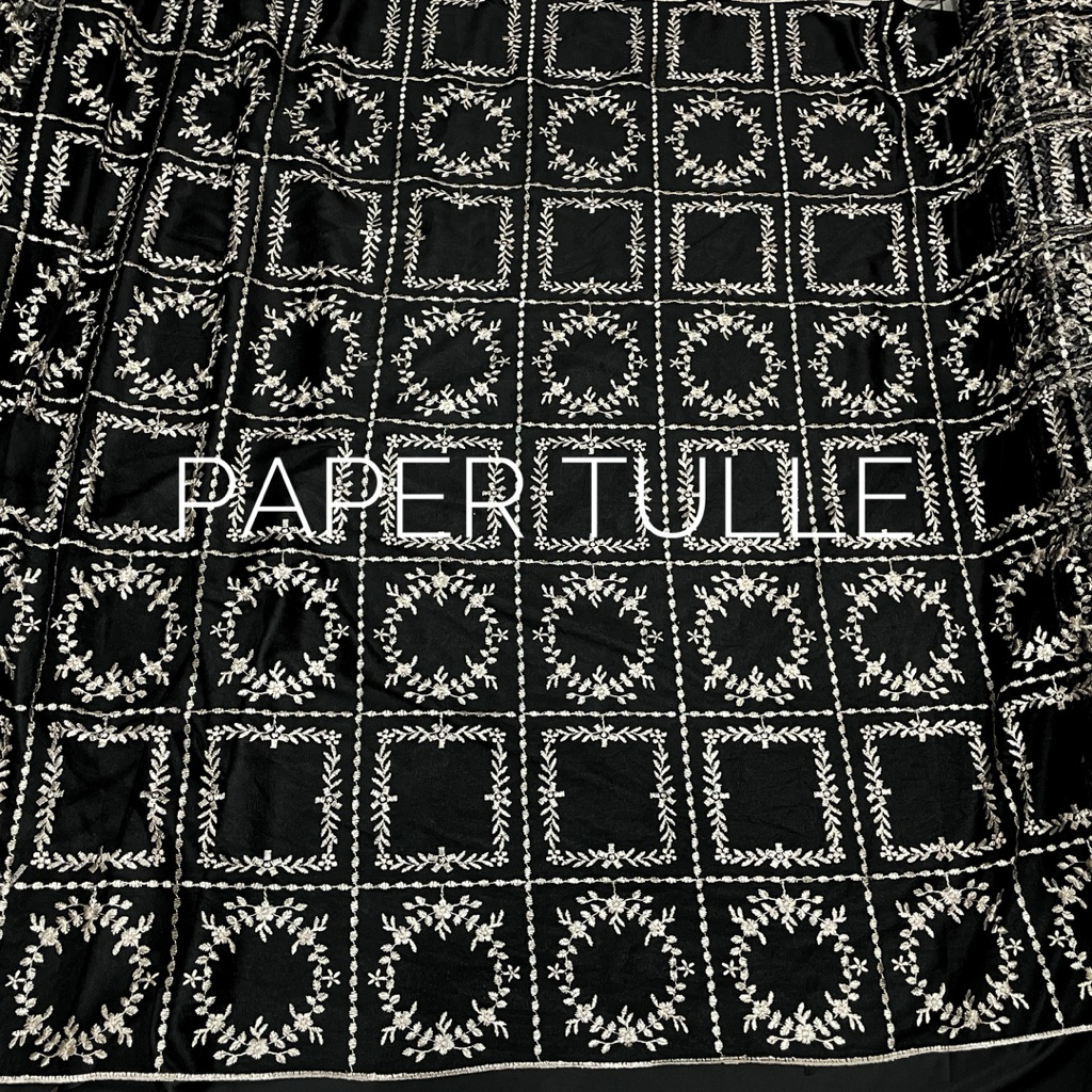 Kain Tile Premium/Tulle Bordir Naira/Motif Sapto Etnik