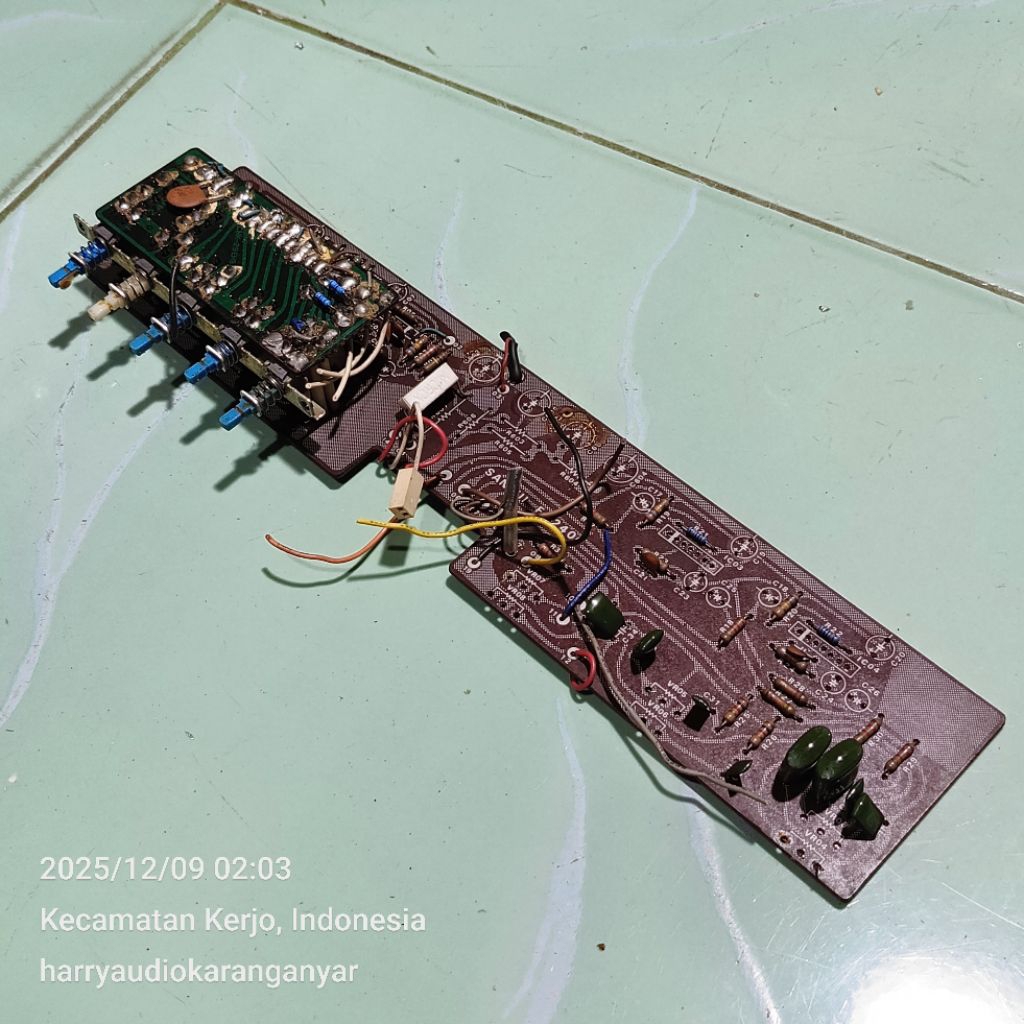 PCB tone control ori lepasan amplifier SANSUI belum ditest