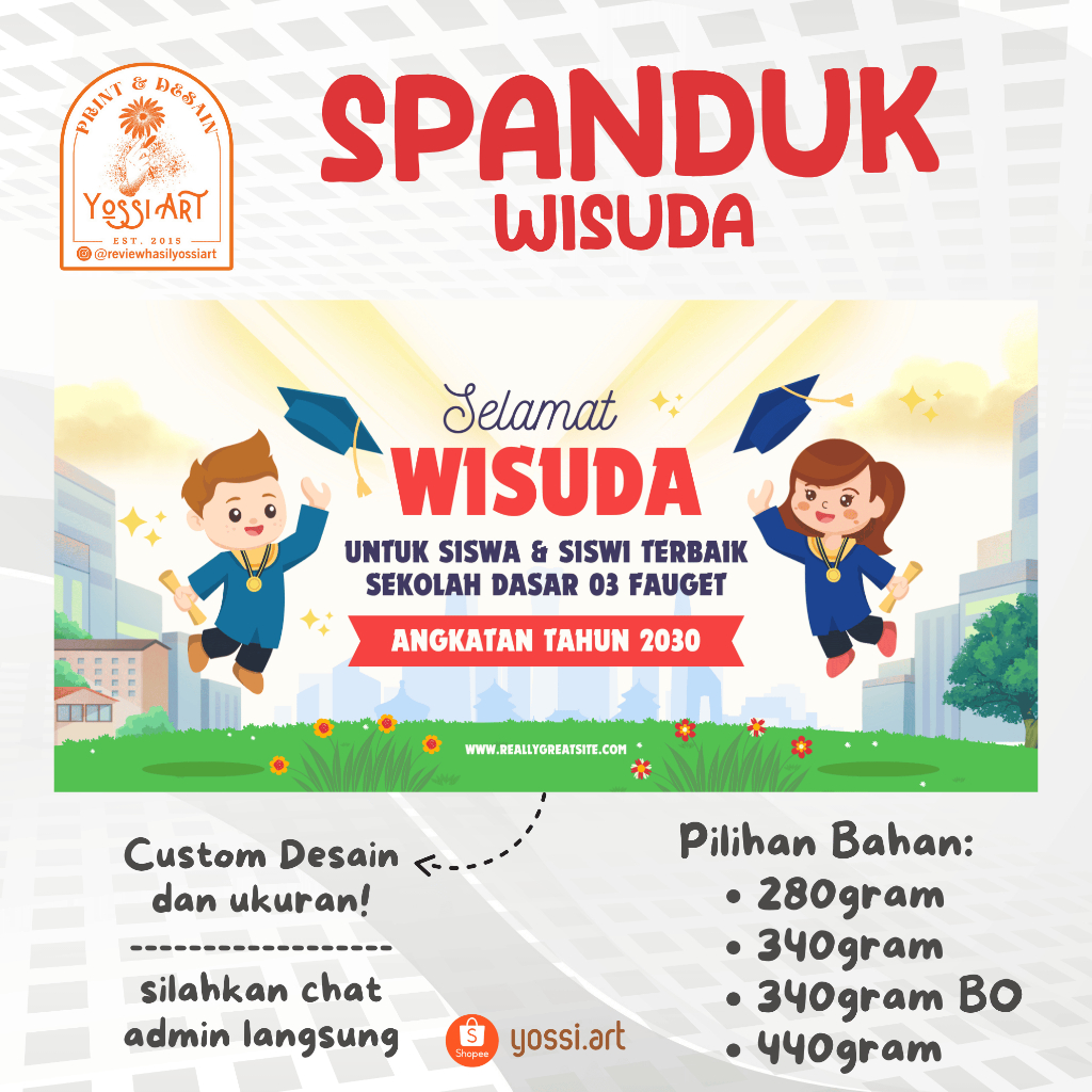 Spanduk Banner Backdrop Wisuda/ Banner Wisuda TK / Spanduk Wisuda PAUD