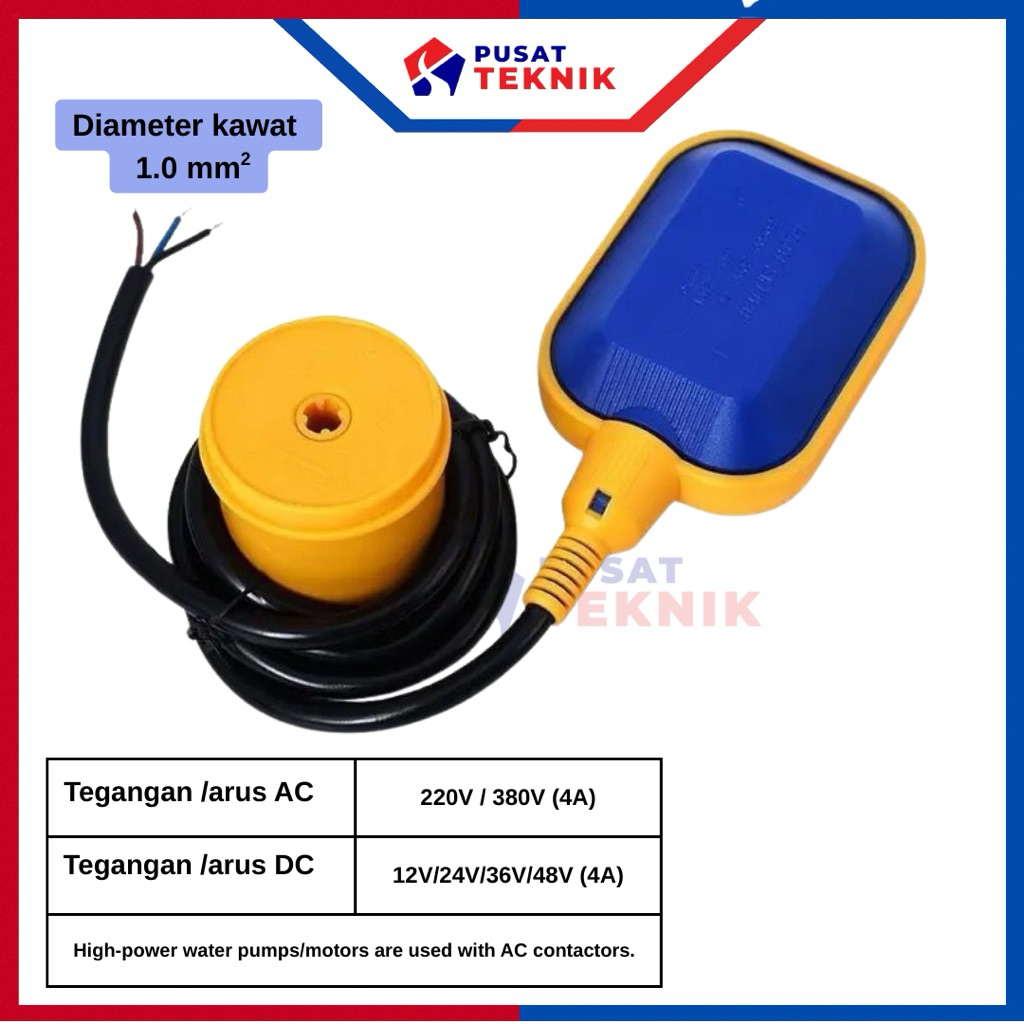 Float Switch Otomatis Pengontrol Ketinggian Air - Saklar Pelampung Otomatis Tandon  Air