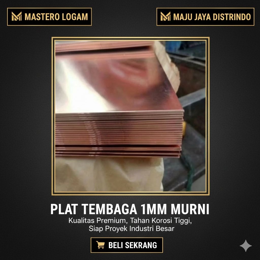 plat tembaga tebal 1mm || PER 1 CM TEMBAGA MURNI