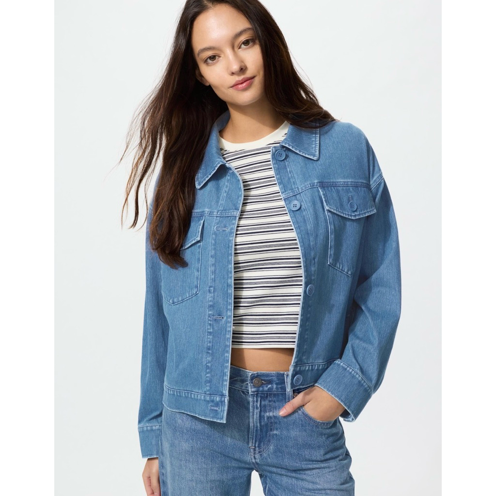 NEW Uniqlo Jersey relax jacket Denim