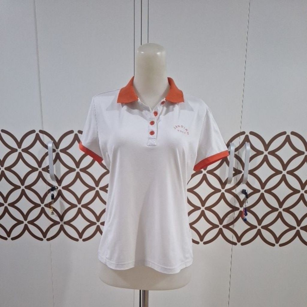 preloved polo golf white orange