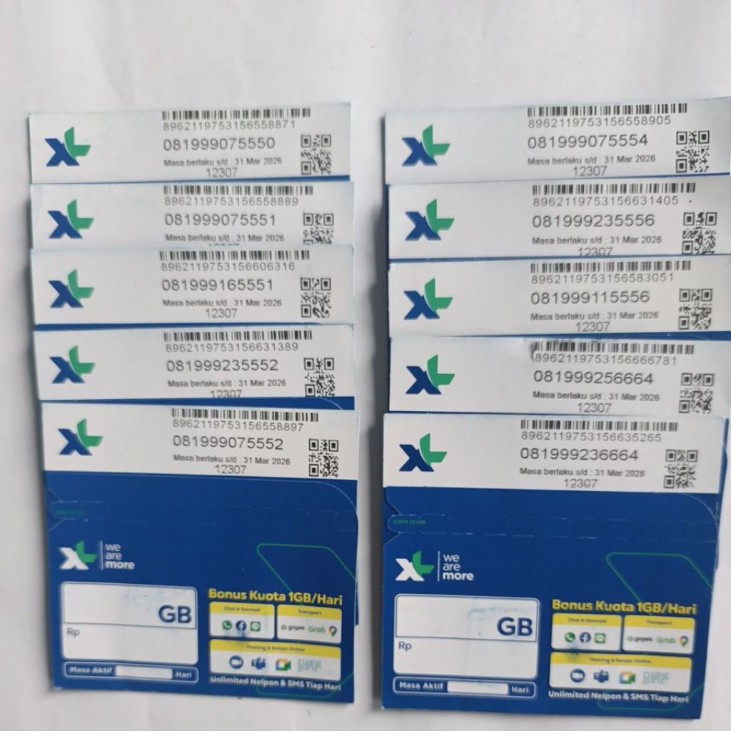 Nomor Cantik XL DOUBLE TRIPLE SUPER 999 11 555