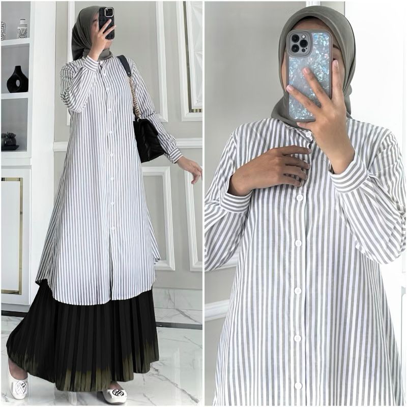 Terbaru Pakaian Kerja Kantoran Tnki Viral Trendy Tuniq Tunic Korean Tunik Blouse Oversize Tunikk Wan