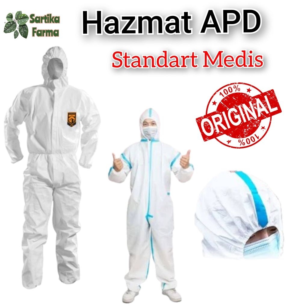 Hazmat APD Covid Original / Jas Hujan APD Spotlight Tebal Tidak Tembus / Mantel Hujan Setelan Celana