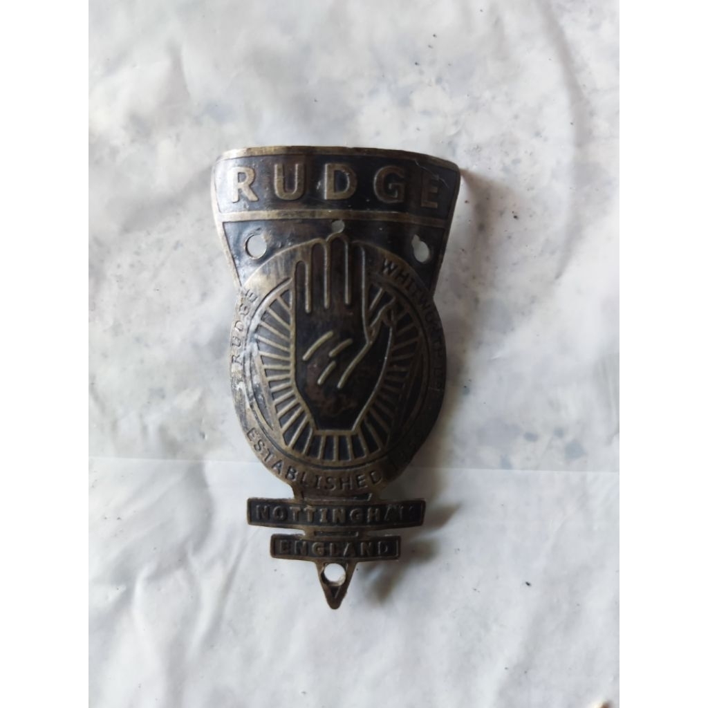 emblem sepeda onthel tua merk RUDGE original copotan sepeda