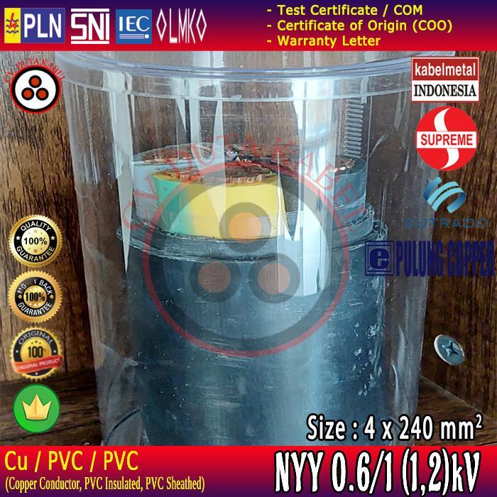 Kabel NYY 4x240 mm2 KABELMETAL (KMI)/ SUPREME/ SUTRADO / PULUNG /4 x 240 mm2/4x240mm2/4x240 mm2