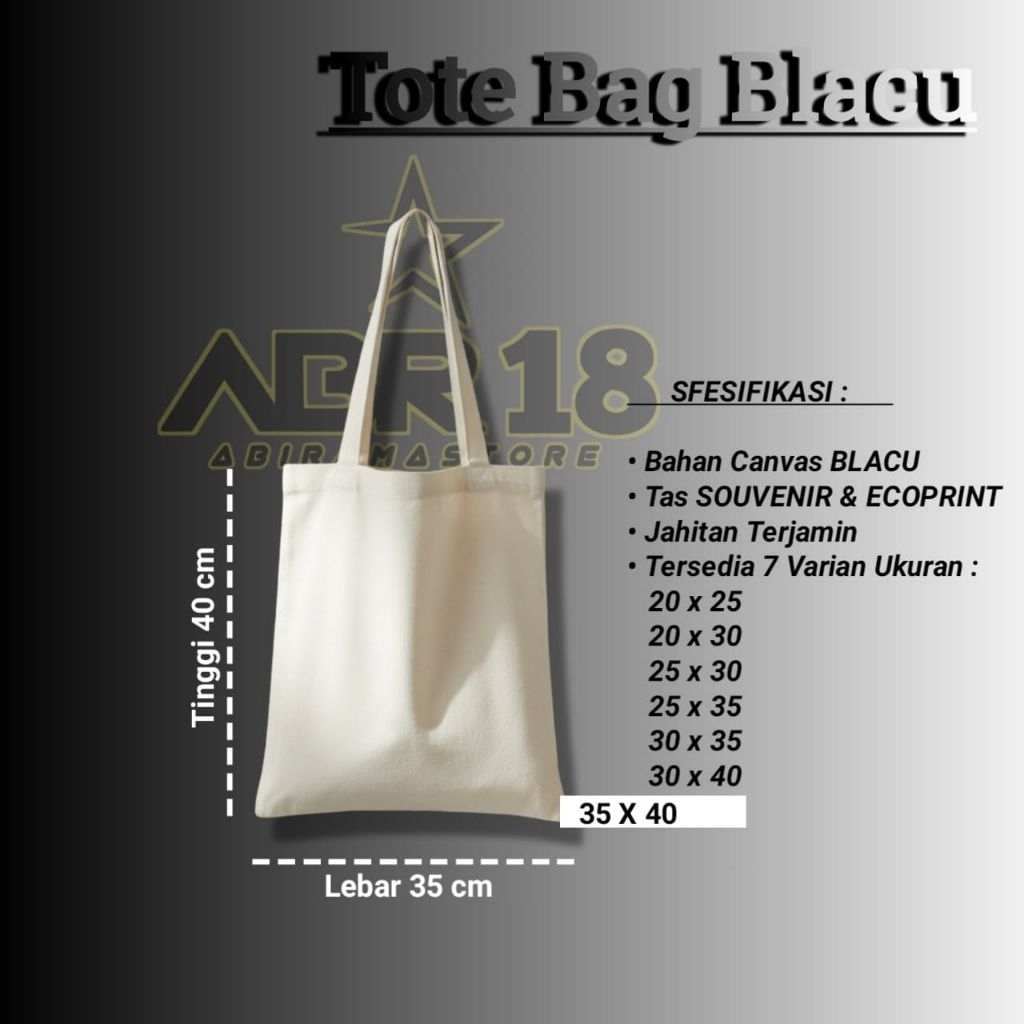Totebag Tas Blacu Polos Harga Termurah Bisa Buat Ecoprint Souvenir Ready Stock