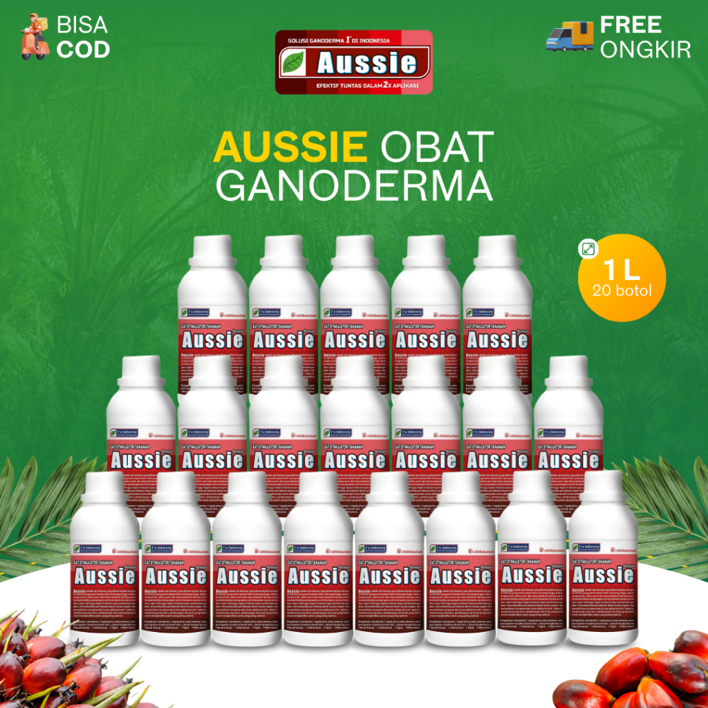 Aussie Paket 20 Botol Pupuk Organik Nutrisi Sawit 1 Liter Anti Jamur Ganoderma Zat Stimulan Tanaman