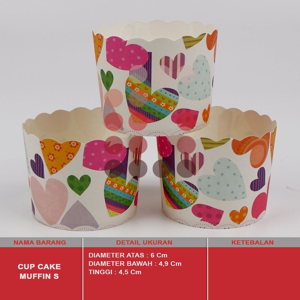 KERTAS ALAS MUFFIN CUP CAKE S BOLU ROTI KUE (50PC) UKURAN S PAPER CUP MUFFIN WADAH CUPCAKE MOTIF CUP