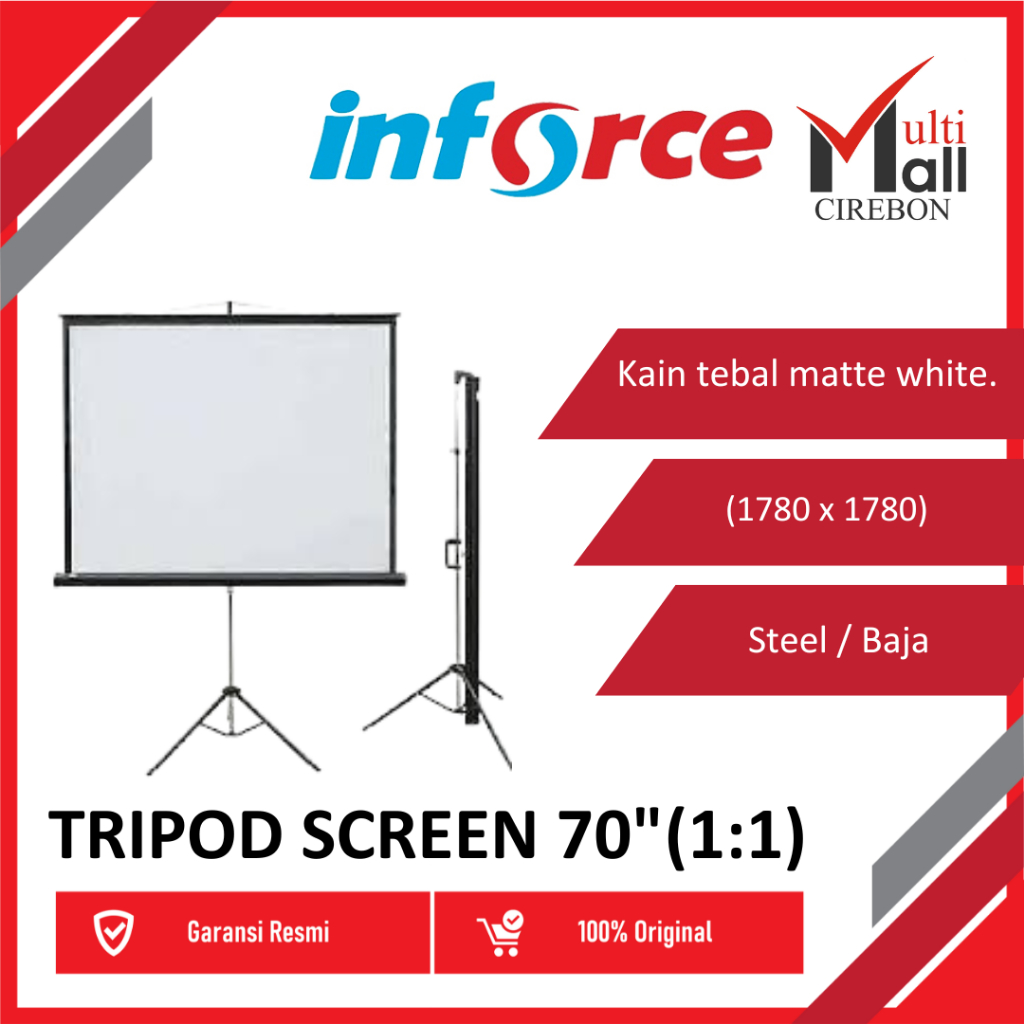 Inforce Tripod Screen Projector 70 1:1 / Layar Proyektor Inforce