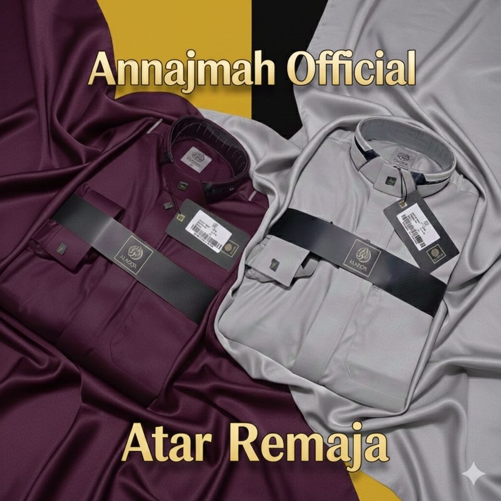 Jubah Remaja Model Atar AlNoor – Lengan Panjang Manset – Fashion Muslim Remaja – COD