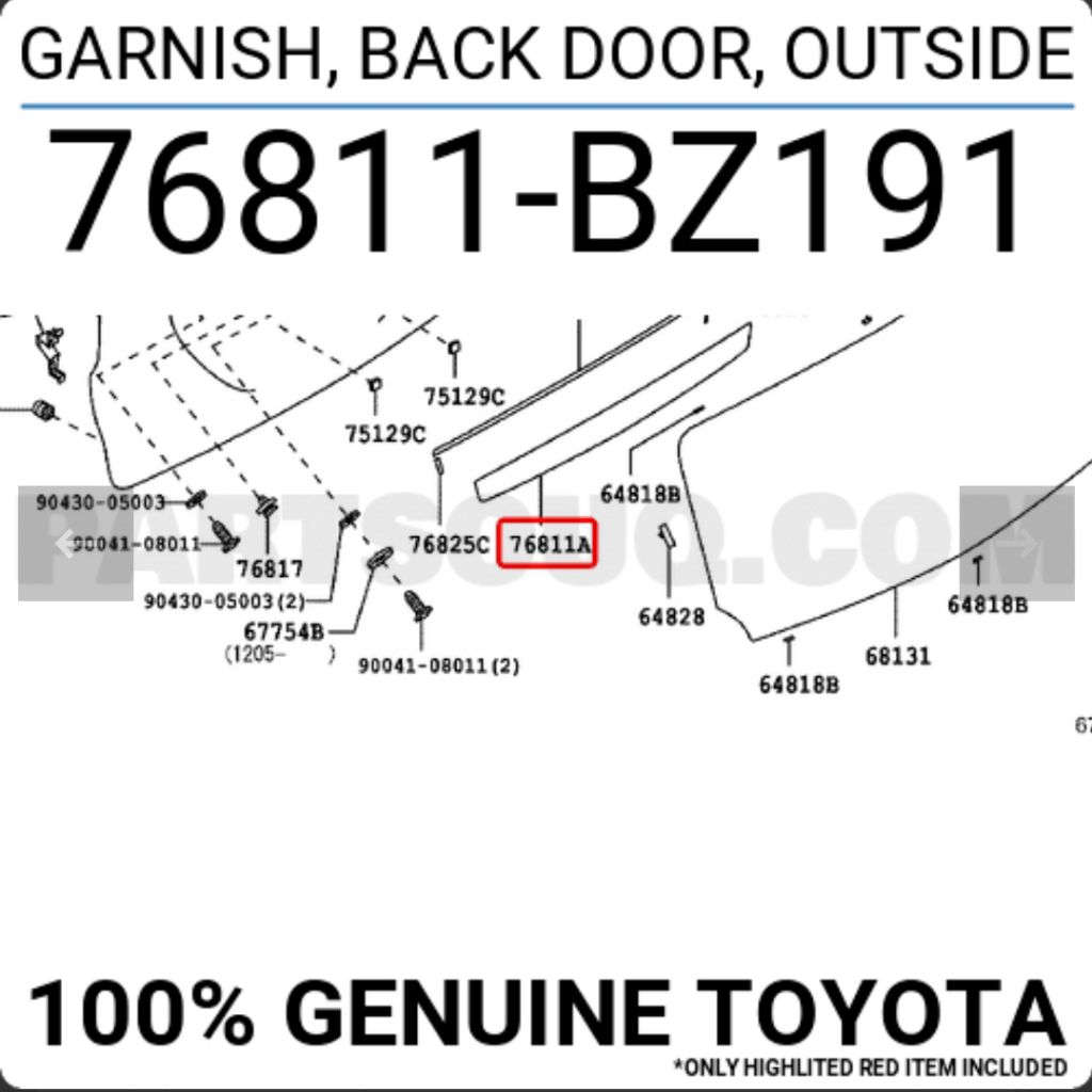 list Lis trunklid garnish pintu Bagasi Avanza 2010 2013 2014 2015 2016 original