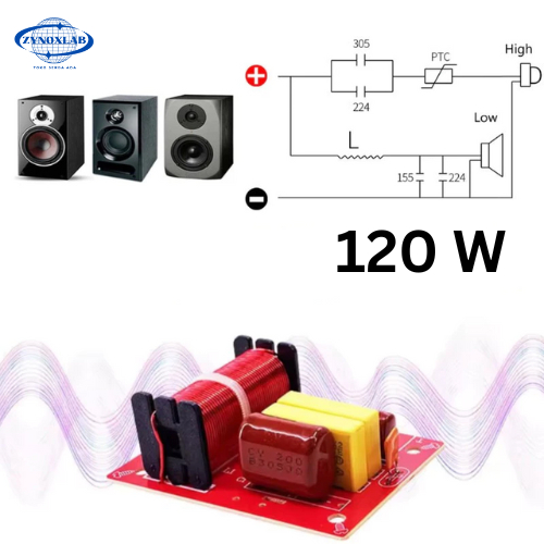 Crossover Speaker 2 Way 120W – Audio Filter Hi-Fi Treble-Bass