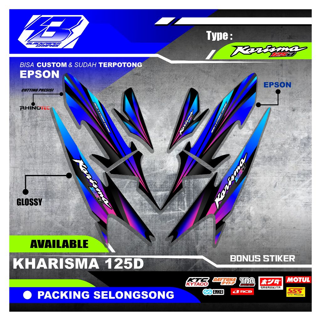 STRIPING VARIASI HONDA KARISMA 125 D / STICKER LIST VARIASI MOTOR KARISMA 125D
