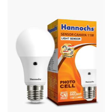 LAMPU HANNOCH SENSOR CAHAYA 9 WATT 11 WATT LED LUMEN