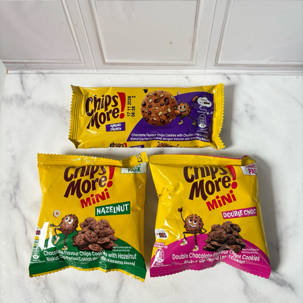 Chipsmore mini original/double choco/oats double choco/oats original/almond crunch