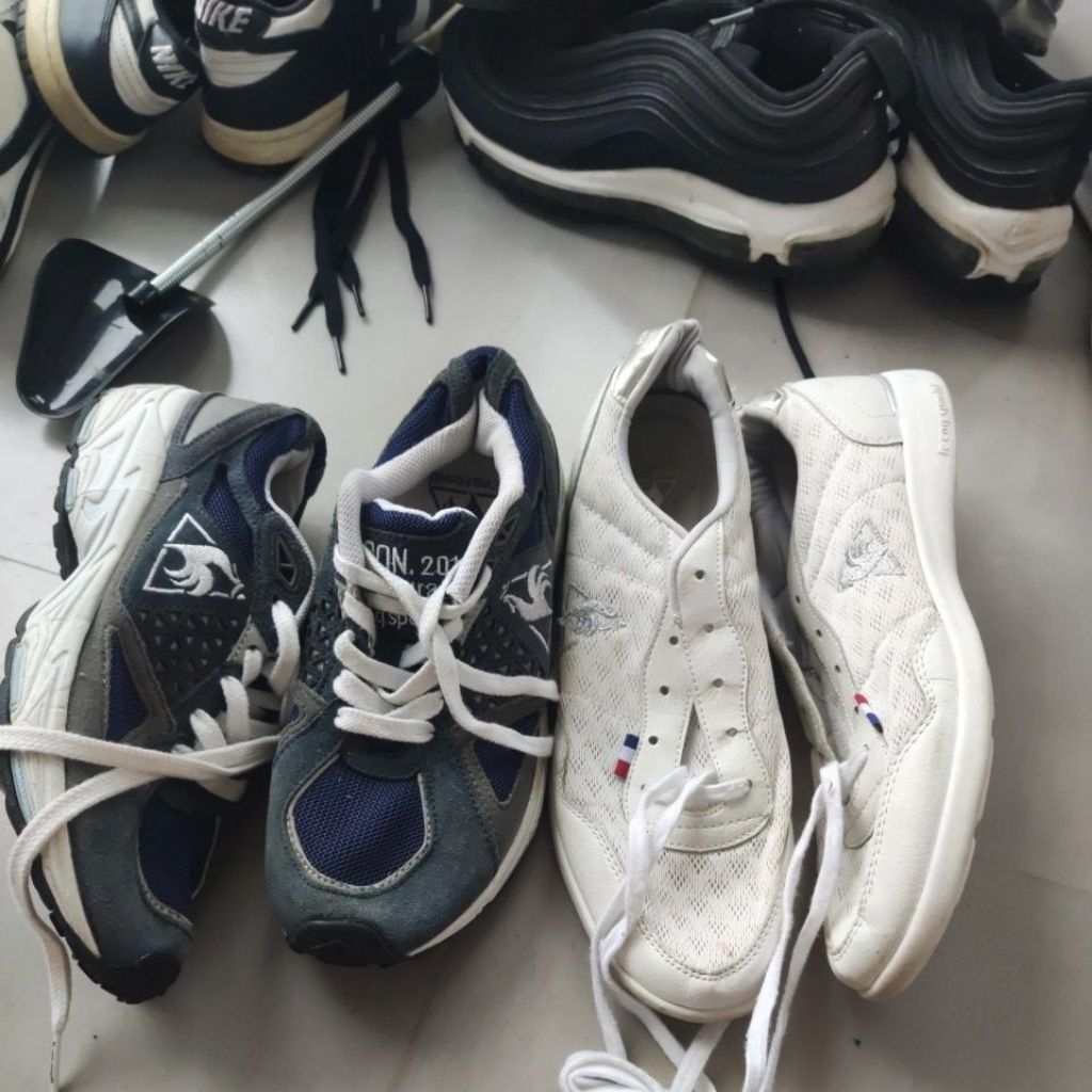 sepatu lecoq sportif bekas zise 37 insole 23 dan 39.5 insole 245