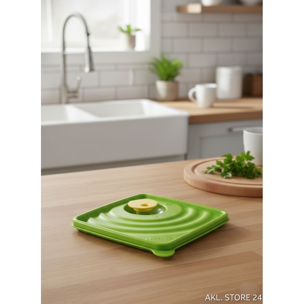 Tutup Rantang Goodie Box Hijau(Microwave) Tupperware Baru