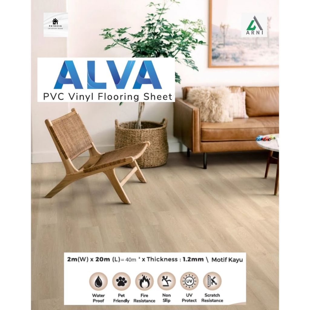 Vinyl Roll Motif Kayu Alva | Vinyl Roll Tebal & Tahan Lama | Vinyl Roll Tebal 1,2