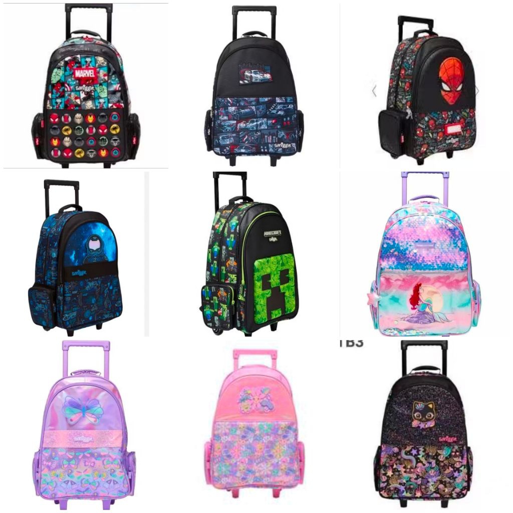 Tas Troli Avengers Tas Koper Anak Cewek - Laki School Troli Backpack Kado