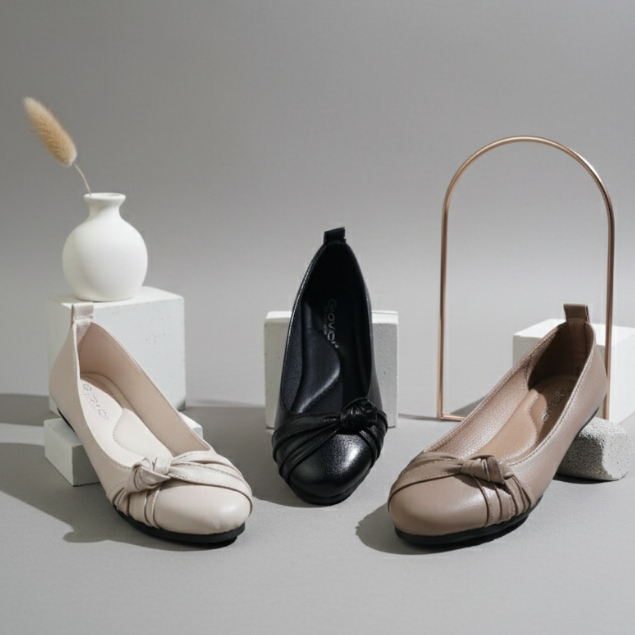 GRAVICI -Sepatu Sandal Flat Shoes Wanita Sepatu Kerja Wanita  AS-13 Slip-On Perempuan Korean Style