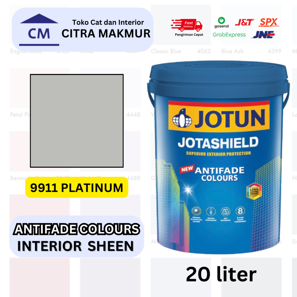 JOTUN Jotashield ANTIFADE COLOURS 20 Ltr - 9911 PLATINUM