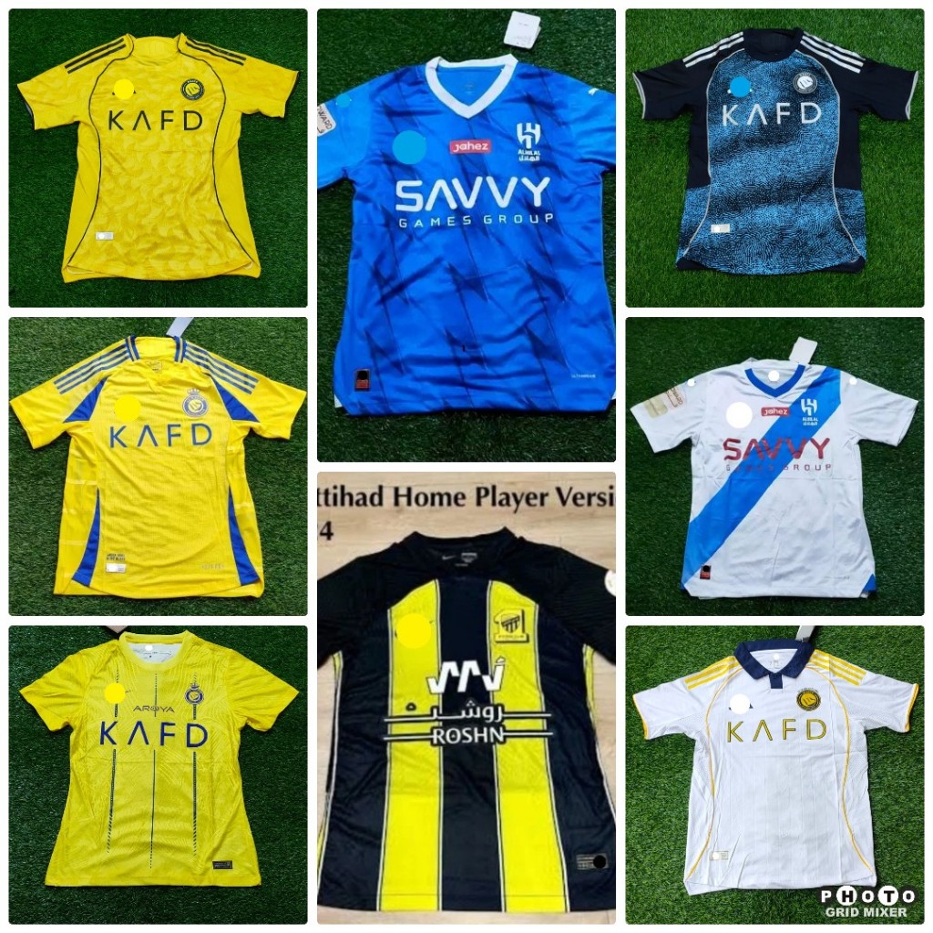 PLAYER ISSUE AL NASSR HILAL ITTIHAD HOME AWAY 3RD JERSEY BAJU BOLA PI 2023/2024 2025/2026 IMPORT JUM