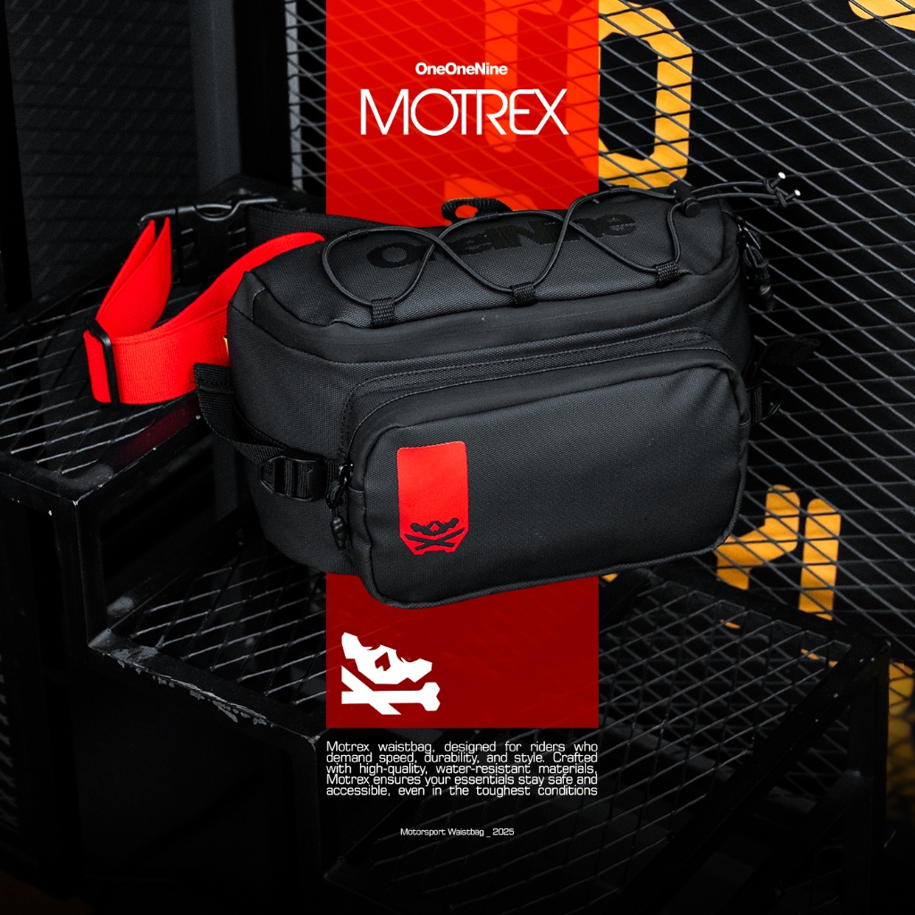 Oneonenine Ksr Waistbag Motrex Black Series - Tas Pinggang