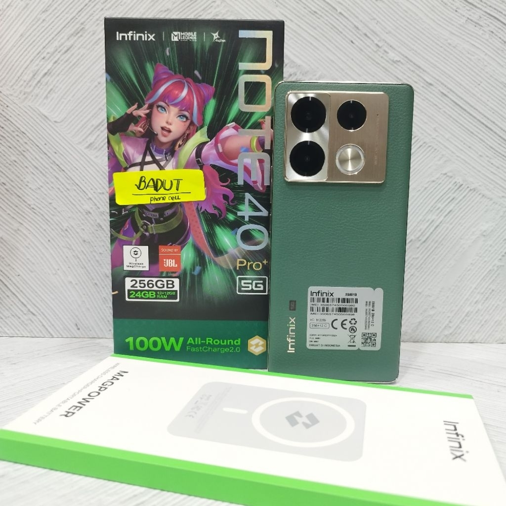 Infinix Note 40 Pro Plus 5G 12/256GB Handphone Second Fullset