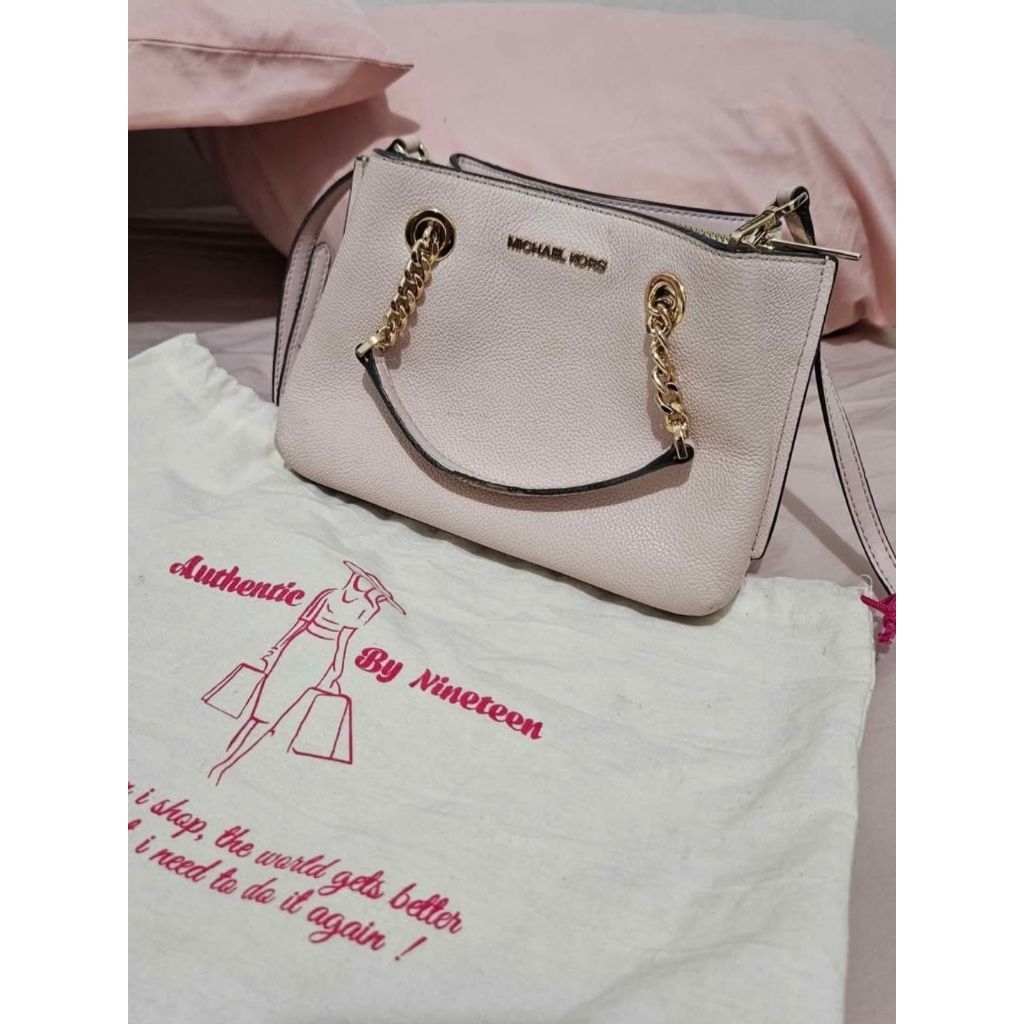 MICHAEL KORS Pink Blush Teagen Small Messenger Bag